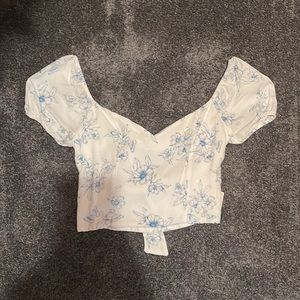 Lottie Moss floral crop top